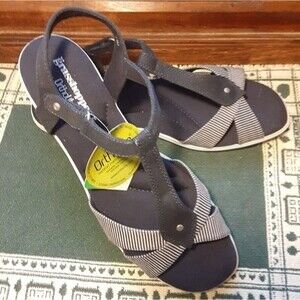 Grasshoppers Casual Rose Ortholite Navy/White Sandals Size 11 NWT